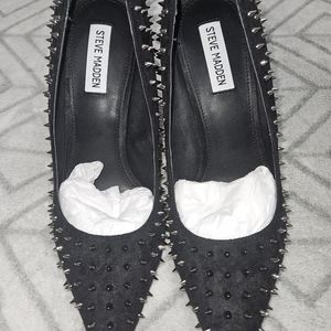 Steve Madden Black Studded Heels